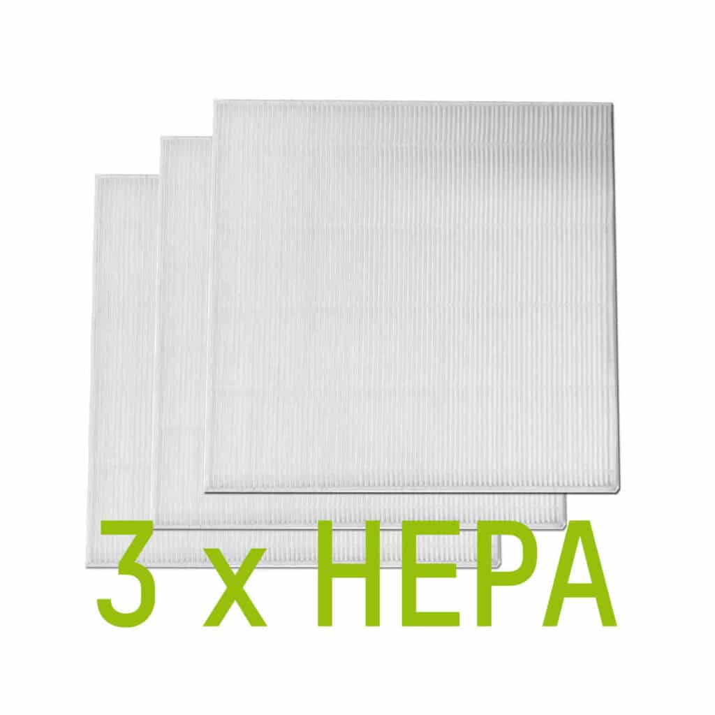 ecoQ DryAir 9L steady Filtre HEPA Pack de 3 pièces